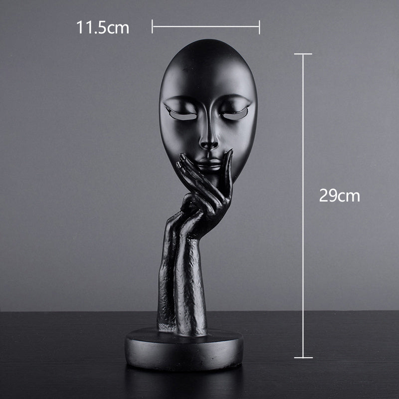 Resin Thinker Sculpture for Home and Study Décor