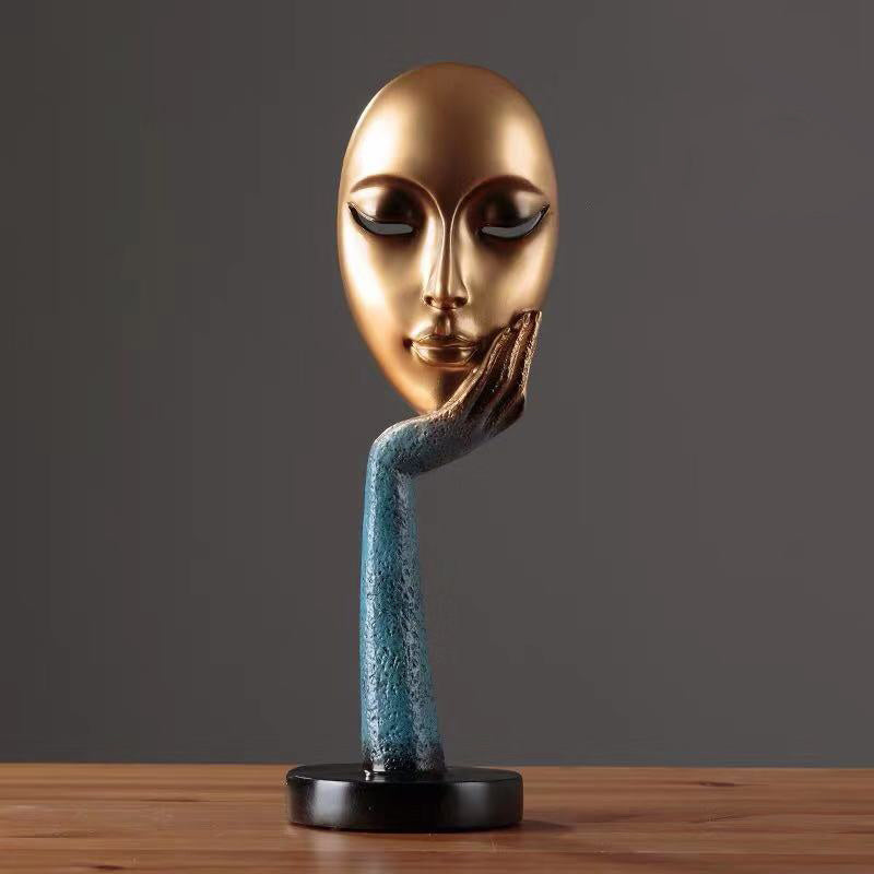 Resin Thinker Sculpture for Home and Study Décor