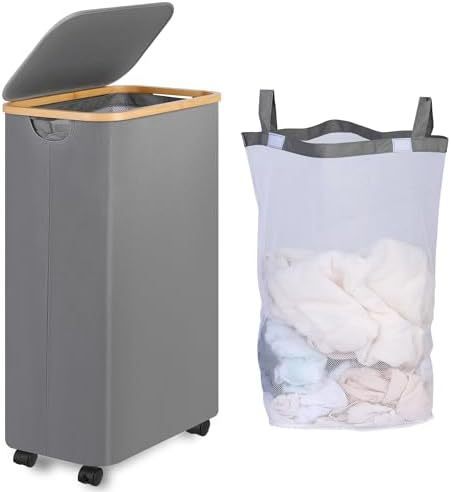 Laundry Basket Foldable With Wheels