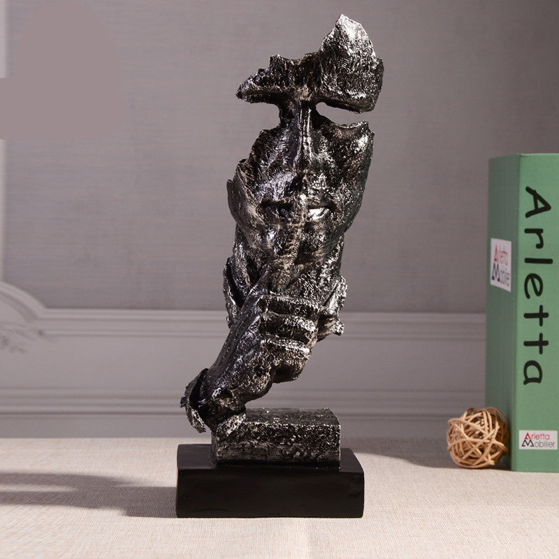 Resin Thinker Sculpture for Home and Study Décor