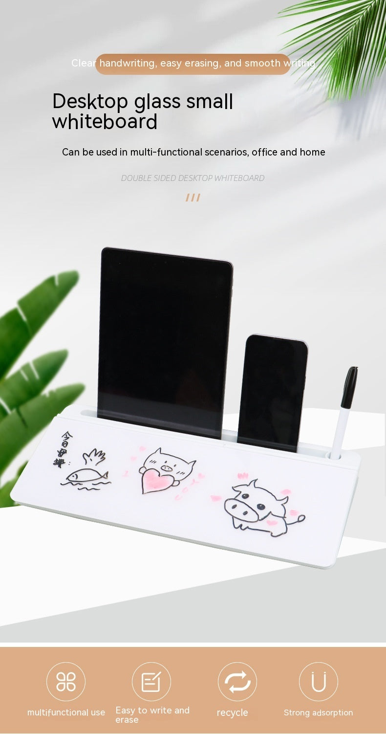 Desktop Storage Glass Tablet Business Office Erasable