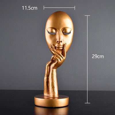 Resin Thinker Sculpture for Home and Study Décor