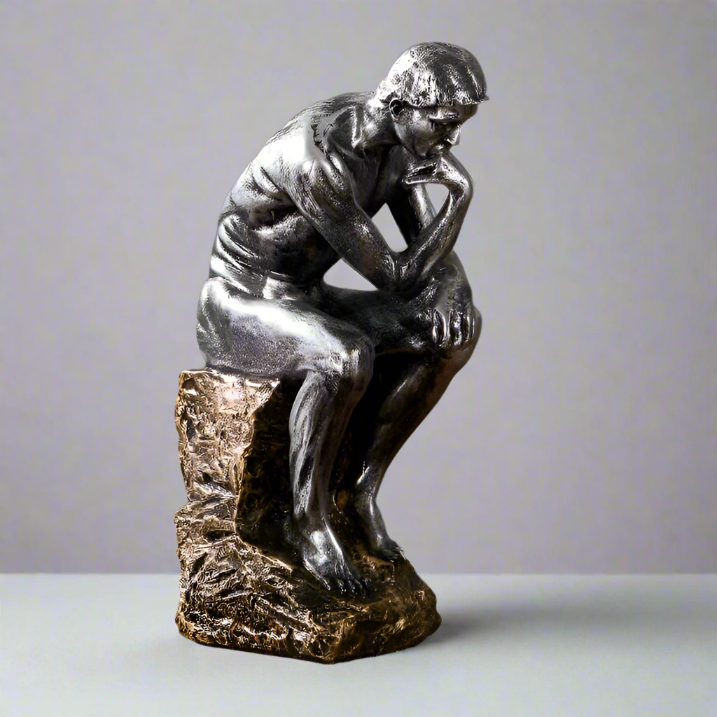 Resin Thinker Sculpture for Home and Study Décor