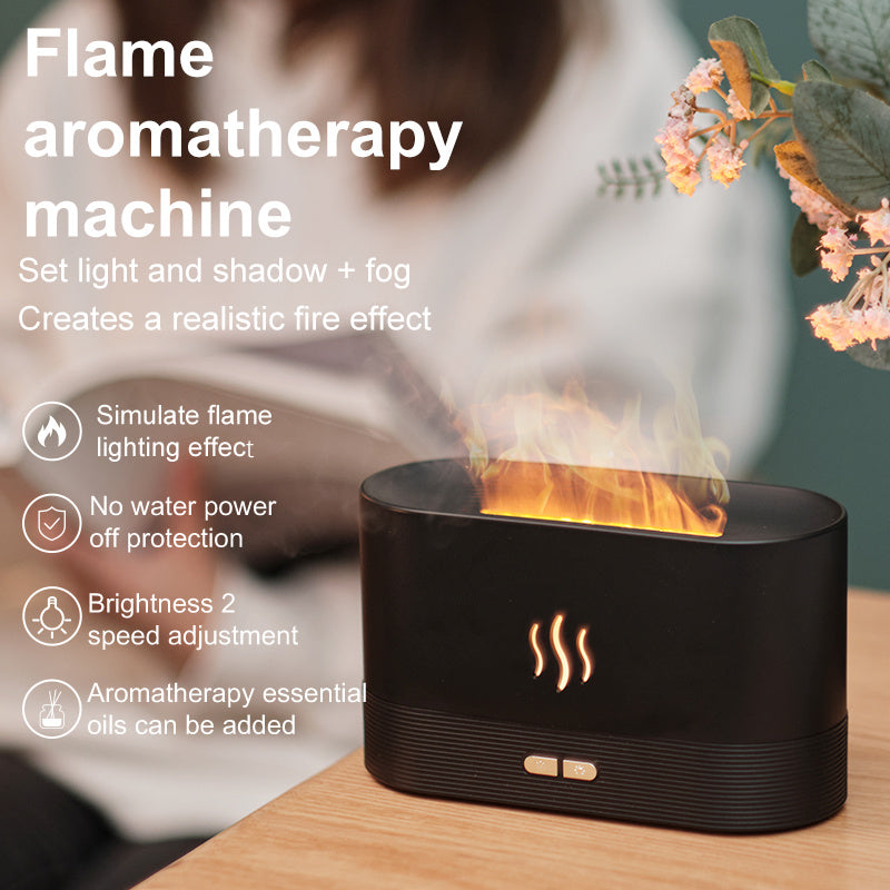 Exclusive Flame Humidifier Aroma Diffuser Air Essential Oil Ultrasonic Humidifier