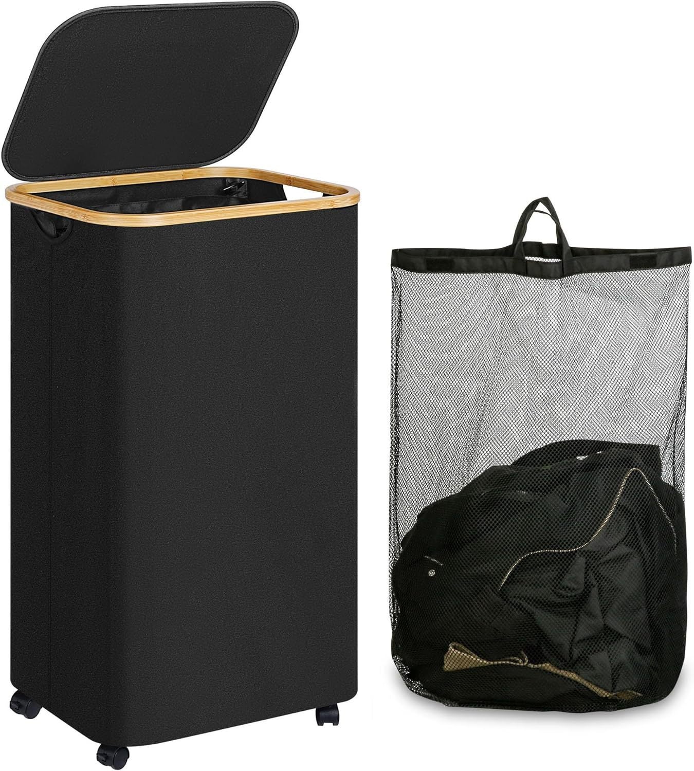 Laundry Basket Foldable With Wheels