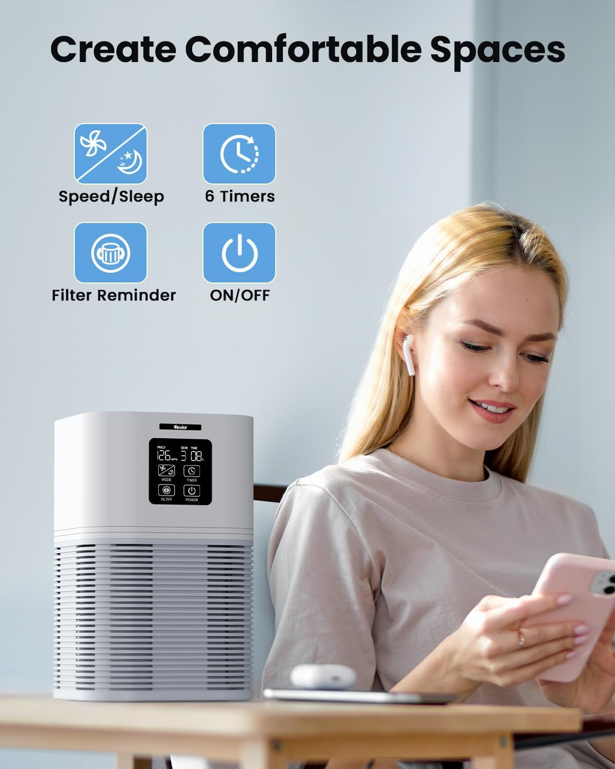 Air Purifier with High Purify Efficiency