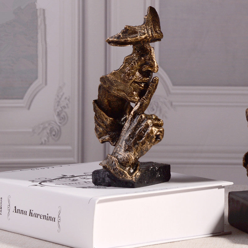 Resin Thinker Sculpture for Home and Study Décor