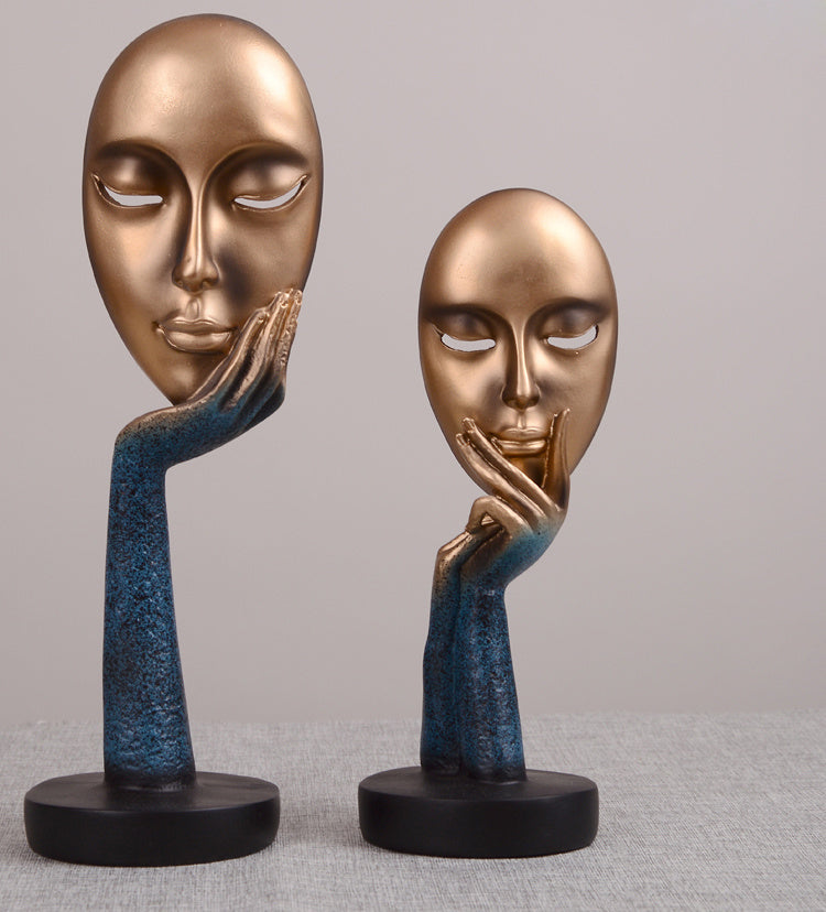 Resin Thinker Sculpture for Home and Study Décor