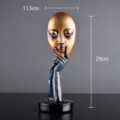 Resin Thinker Sculpture for Home and Study Décor