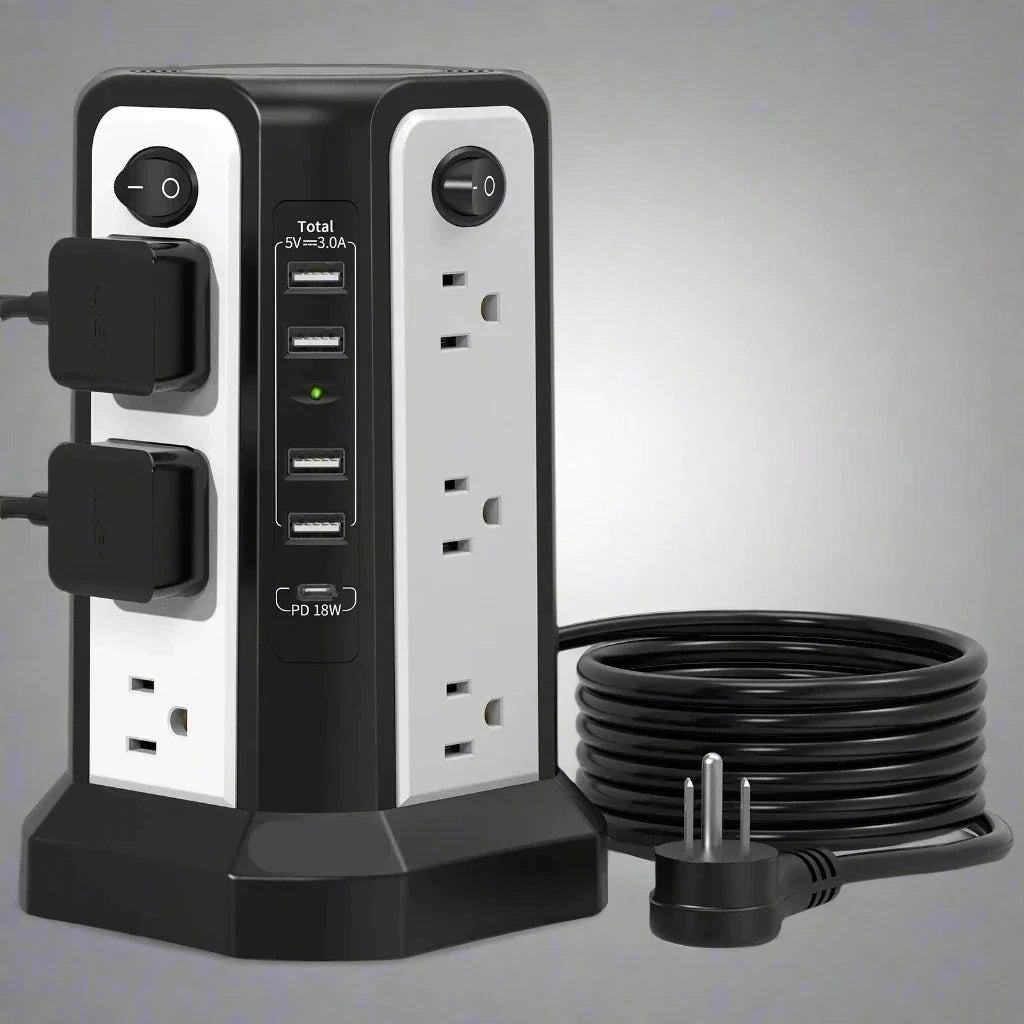 Power Tower Surge Protection for Home & Office