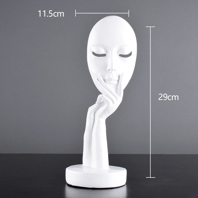 Resin Thinker Sculpture for Home and Study Décor