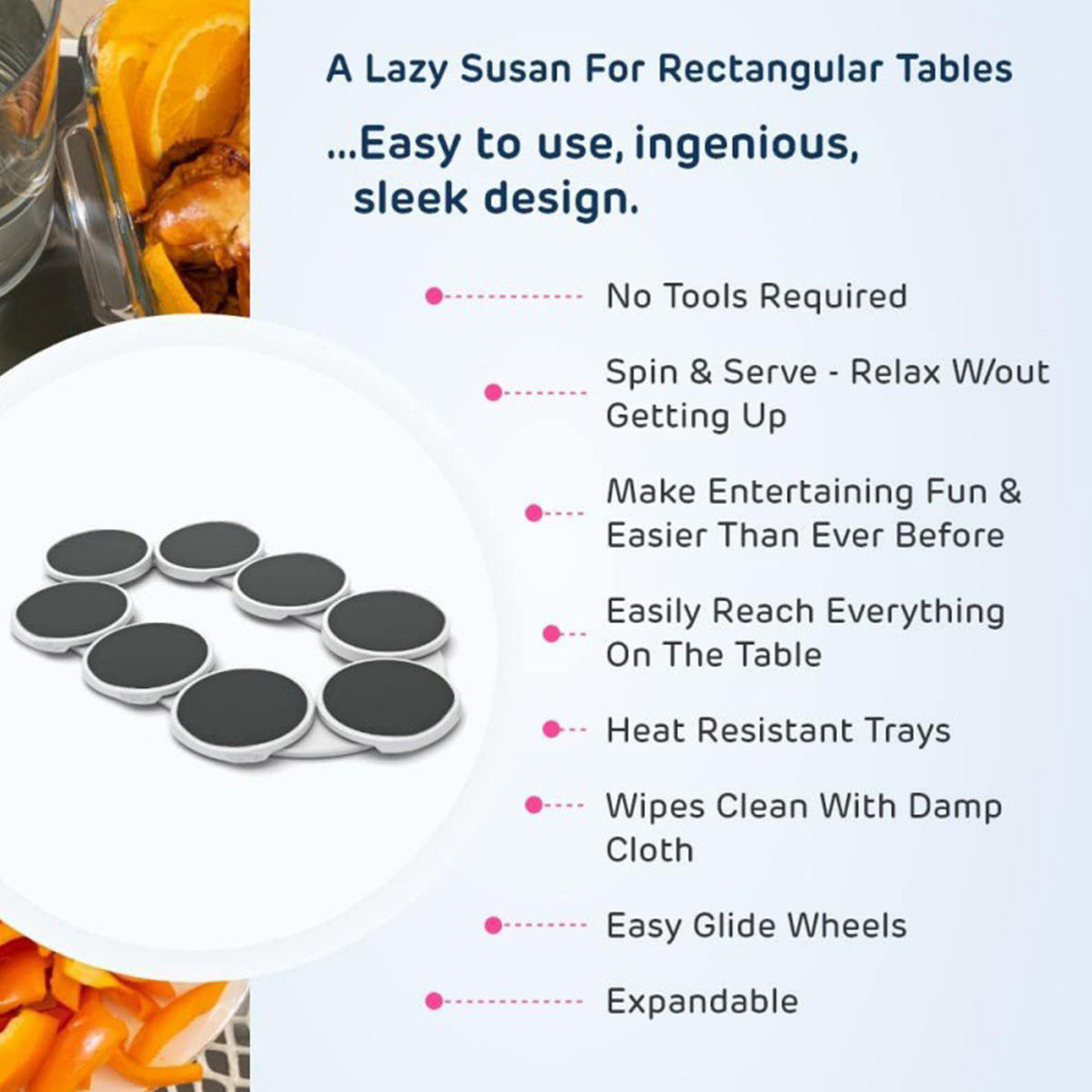 Rotating Dinner table plates