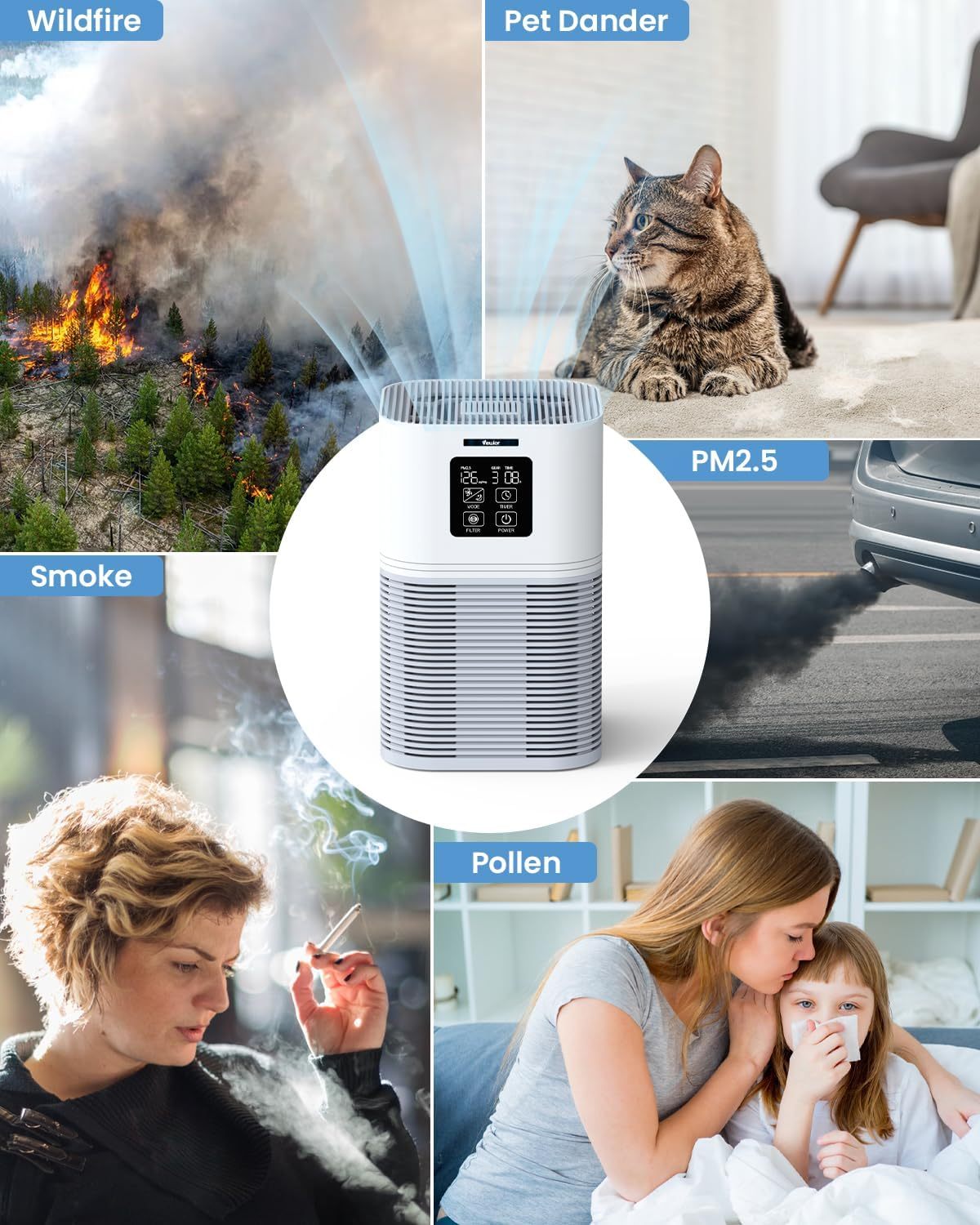 Air Purifier with High Purify Efficiency